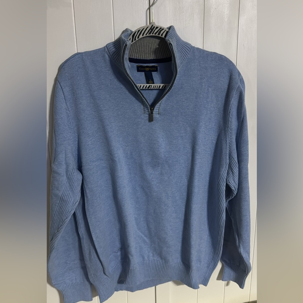 Club Room Blue Cardigan Sweater Relaxed Fit